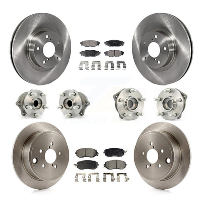 Kit de rotors et plaquettes de frein à disque, roulements de moyeu avant et arrière (10 pièces) pour Subaru Imprez