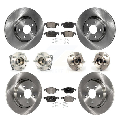 Kit de rotor et de plaquettes de frein à disque, roulement de moyeu avant et arrière (10 pièces) pour Volvo S40 V50 AW