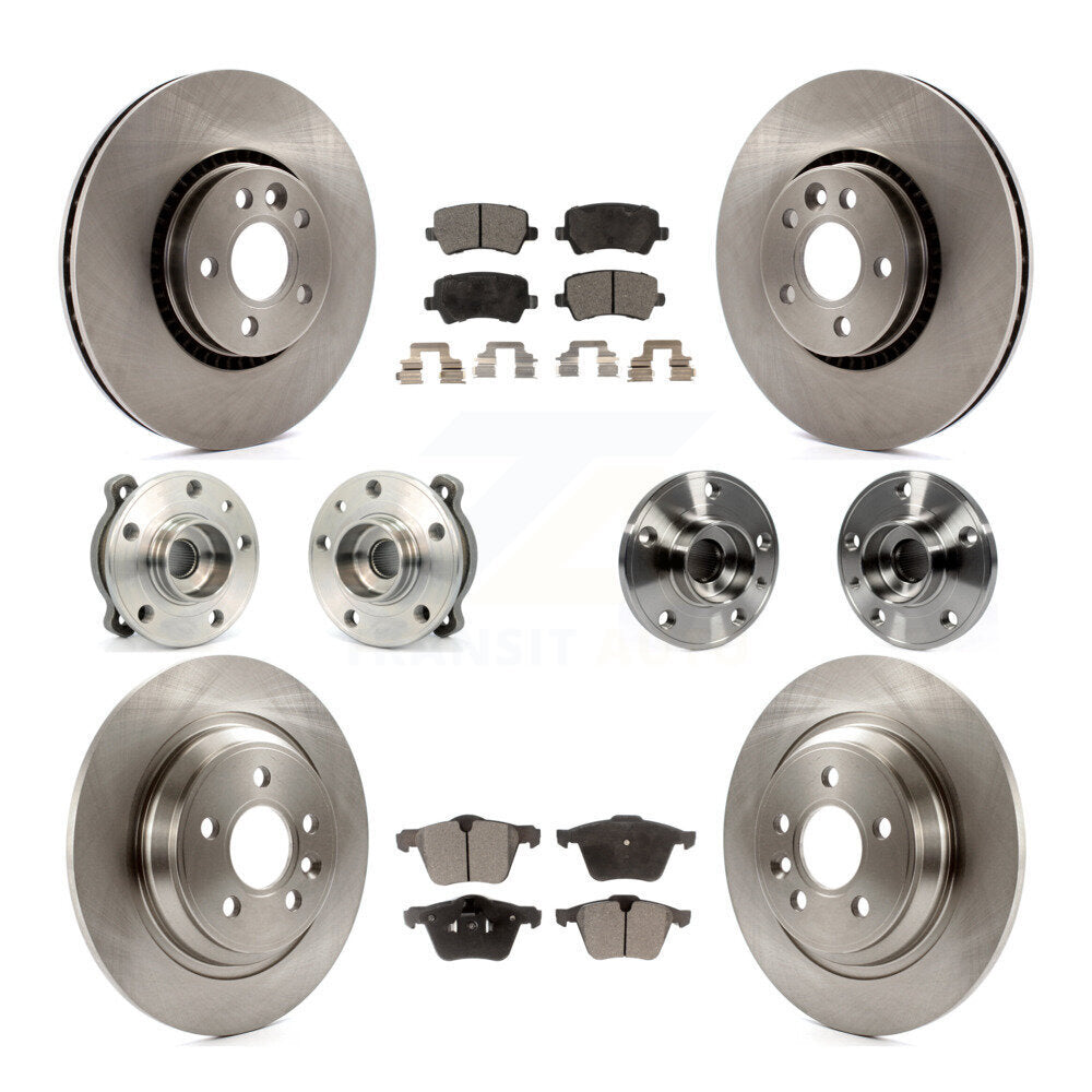 Kit de Rotor et plaquettes de frein à disque, roulement de moyeu avant et arrière (10 pièces) pour Volvo S60 V60 Cros