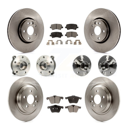 Kit de Rotor et plaquettes de frein à disque, roulement de moyeu avant et arrière (10 pièces) pour Volvo S60 V60 Cros