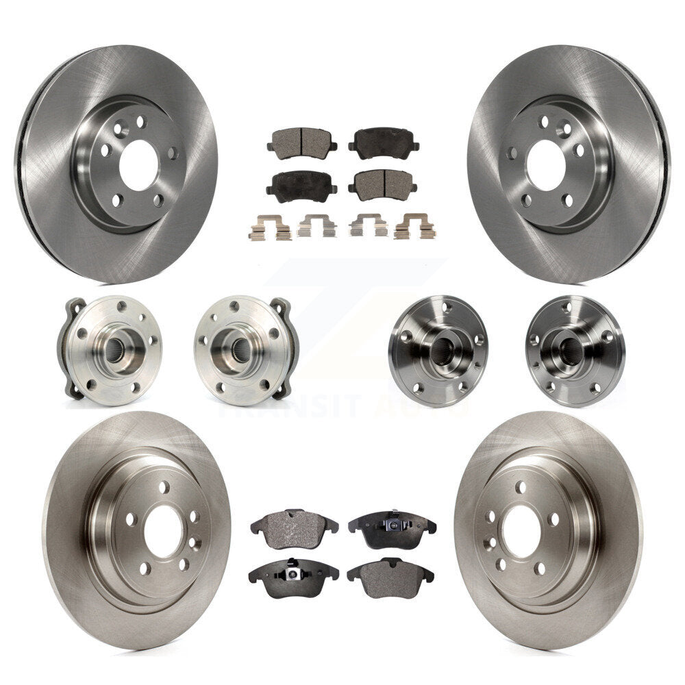 Kit de rotors et plaquettes de frein avec roulement de moyeu avant et arrière (10 pièces) pour Volvo S60 AW 2013-2014