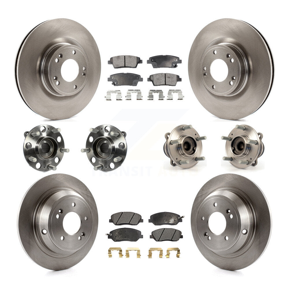 Kit de plaquettes de Rotor de frein à disque, roulement de moyeu avant et arrière (10 pièces) pour Hyundai Genesis 3.8