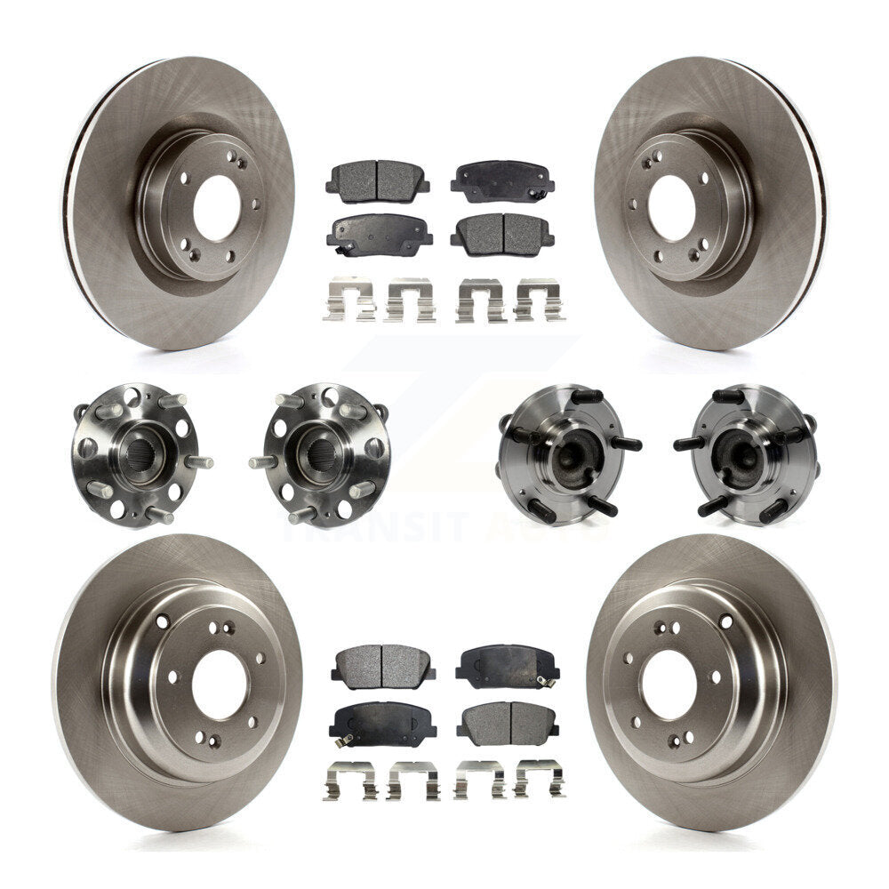 Kit de plaquettes de Rotor de frein à disque, roulement de moyeu avant et arrière (10 pièces) pour Hyundai Genesis Coup