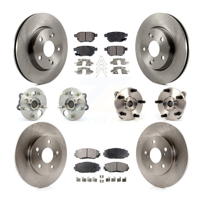 Kit de rotors et plaquettes de frein à disque, roulement de moyeu avant et arrière (10 pièces) pour Scion x 2008 – 2015
