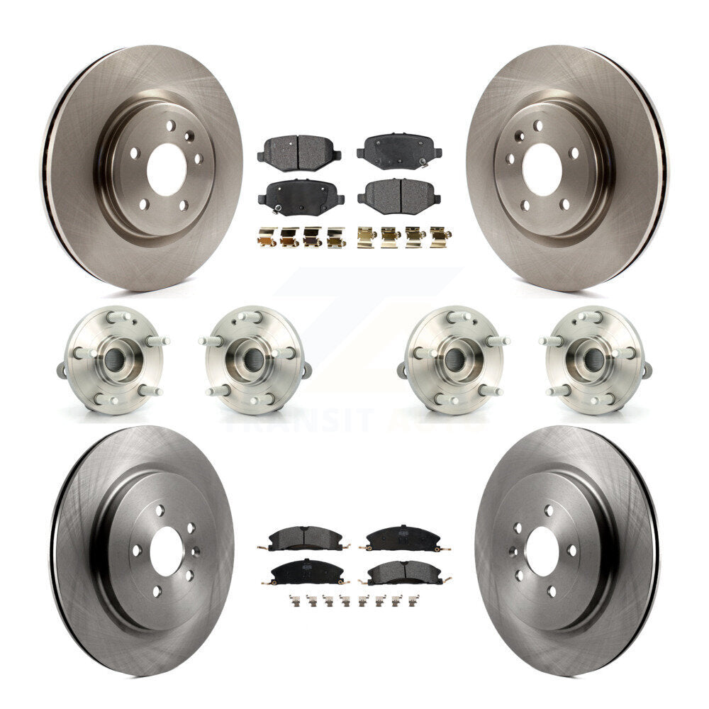 Kit de rotor et de plaquettes de frein, roulement de moyeu avant et arrière (10 pièces) pour Ford Explorer Spor 2013