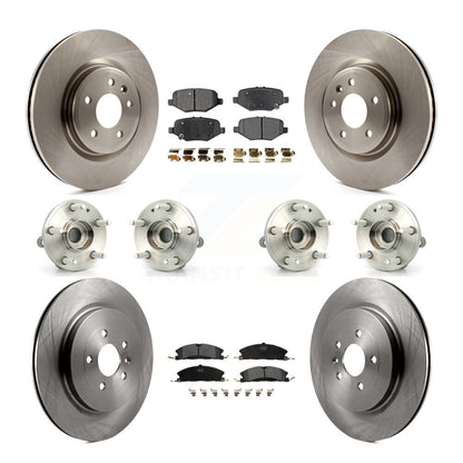 Kit de rotor et de plaquettes de frein, roulement de moyeu avant et arrière (10 pièces) pour Ford Explorer Spor 2013