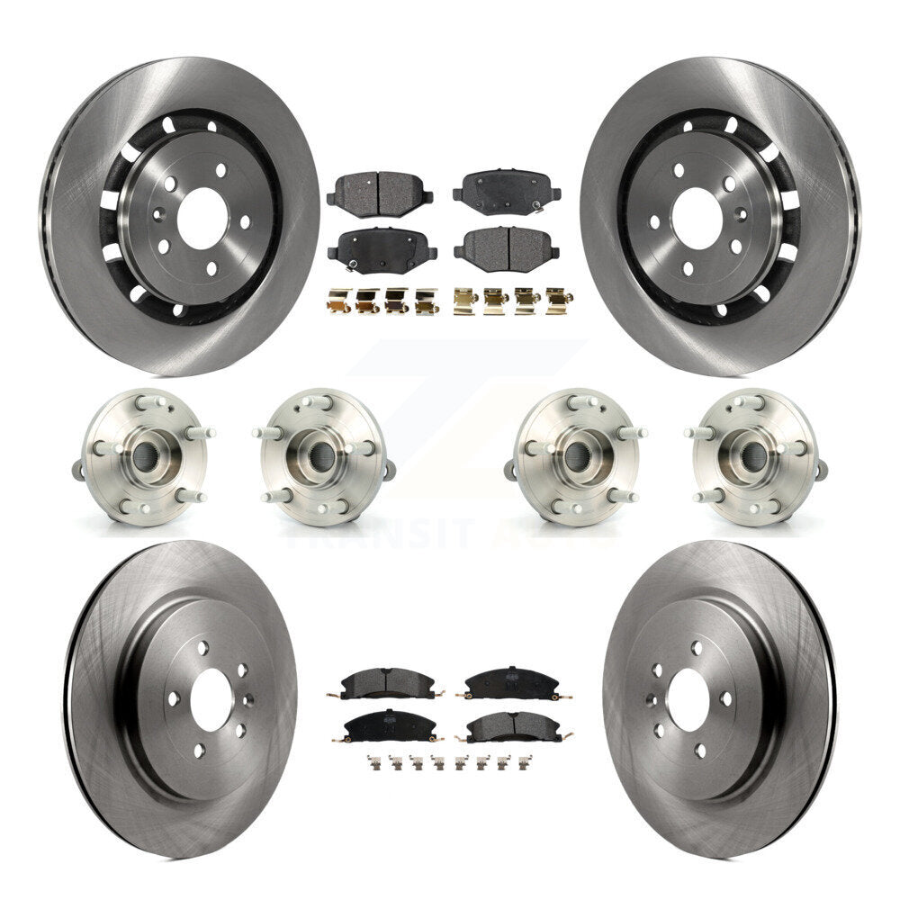 Kit de rotors et plaquettes de frein à disque, roulements de moyeu avant et arrière (10 pièces) pour Ford Explorer