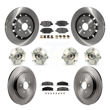 Kit de rotors et plaquettes de frein à disque, roulements de moyeu avant et arrière (10 pièces) pour Ford Explorer