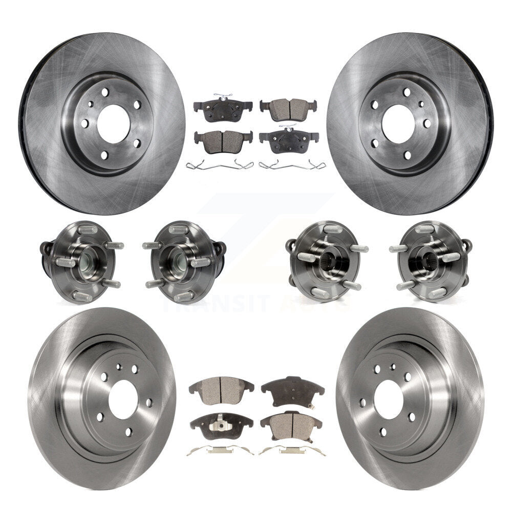 Kit de Rotor et plaquettes de frein, roulement de moyeu avant et arrière (10 pièces) pour Ford Fusion Lincoln MK