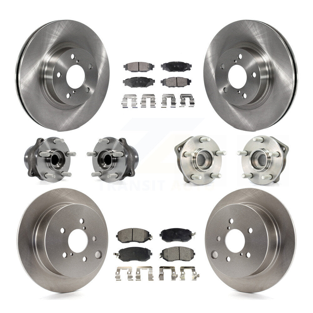 Kit de rotors et plaquettes de frein à disque, roulements de moyeu avant et arrière (10 pièces) pour Subaru Imprez