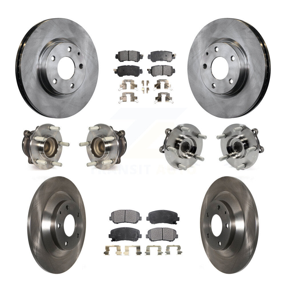 Kit de rotor et de plaquettes de frein avec roulement de moyeu avant et arrière (10 pièces) pour Mazda CX-5 FW 2013 – 2015