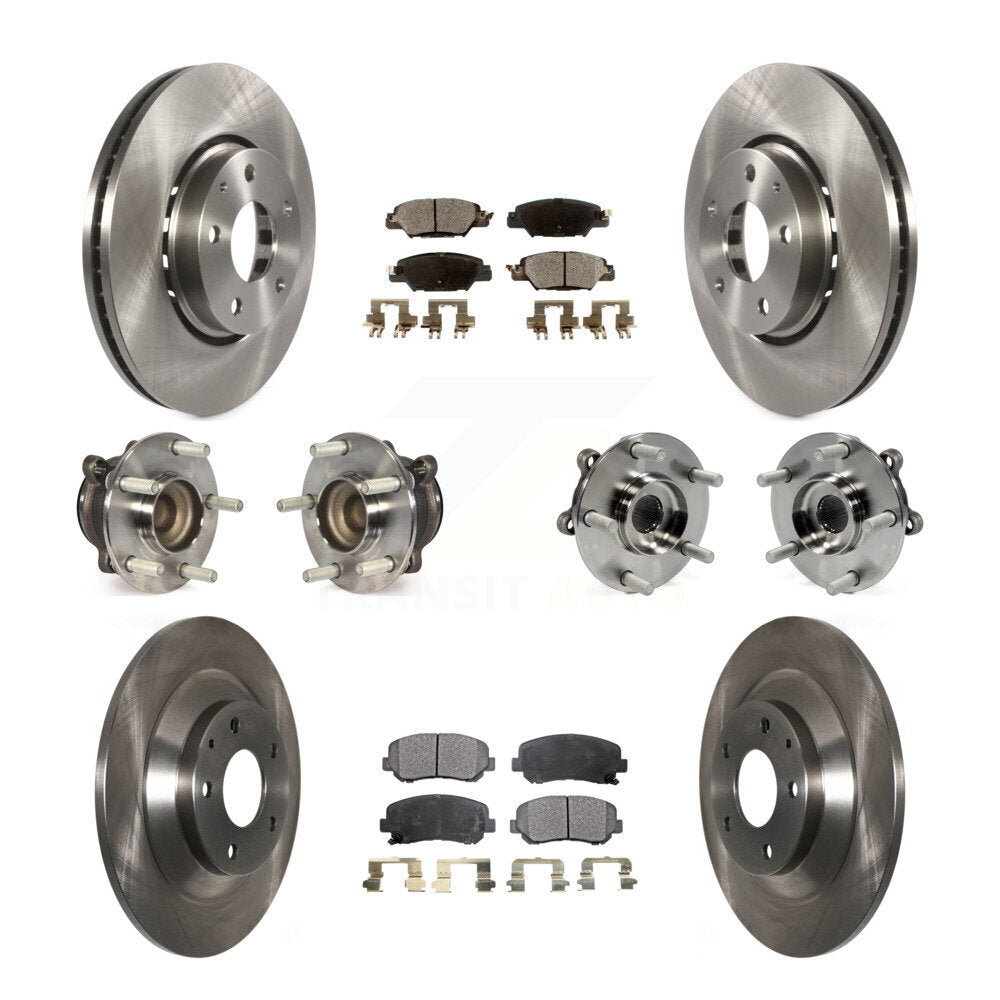 Kit de rotors et plaquettes de frein à disque, roulements de moyeu avant et arrière (10 pièces) pour Mazda CX-5