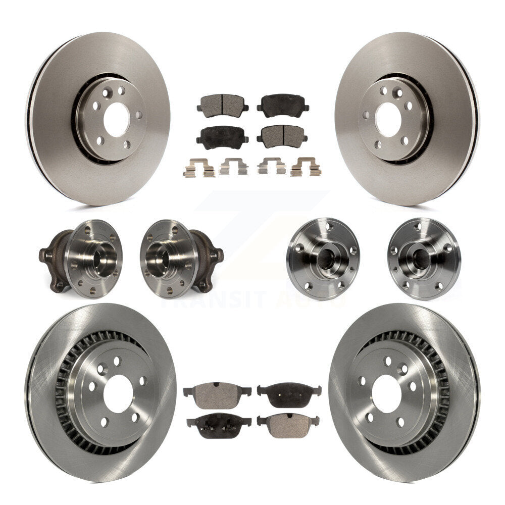 Kit de rotor et de plaquettes de frein avec roulement de moyeu avant et arrière (10 pièces) pour Volvo XC60 AW 2010 – 2015