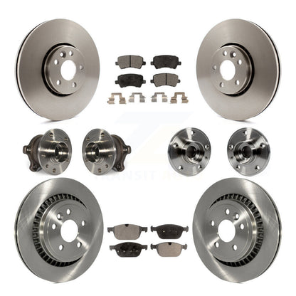 Kit de rotor et de plaquettes de frein avec roulement de moyeu avant et arrière (10 pièces) pour Volvo XC60 AW 2010 – 2015