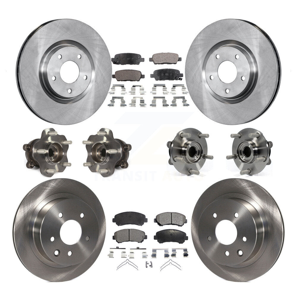 Kit de rotors et plaquettes de frein à disque, roulements de moyeu avant et arrière (10 pièces) pour Nissan Juke