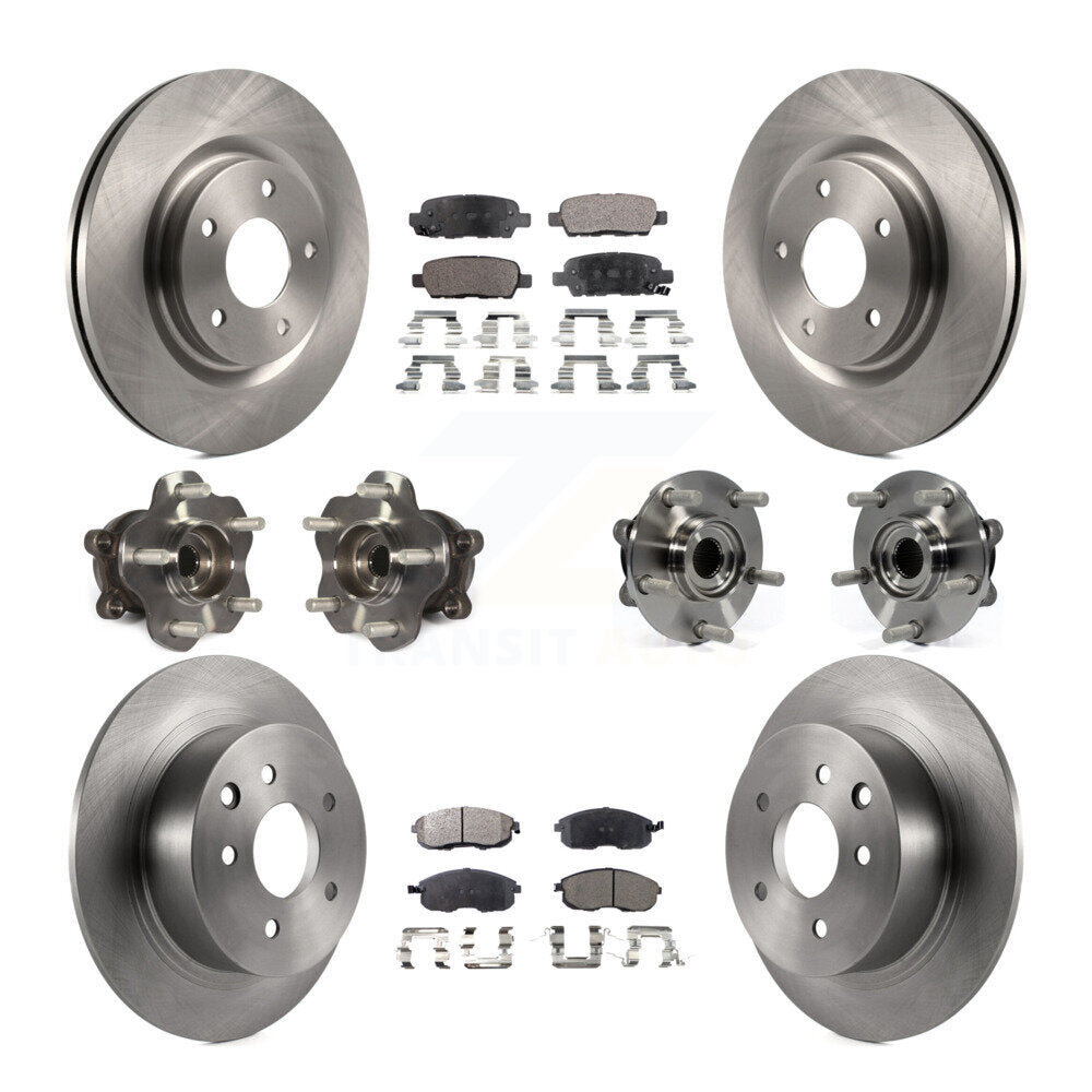Kit de rotors et plaquettes de frein à disque, roulements de moyeu avant et arrière (10 pièces) pour Nissan Juke