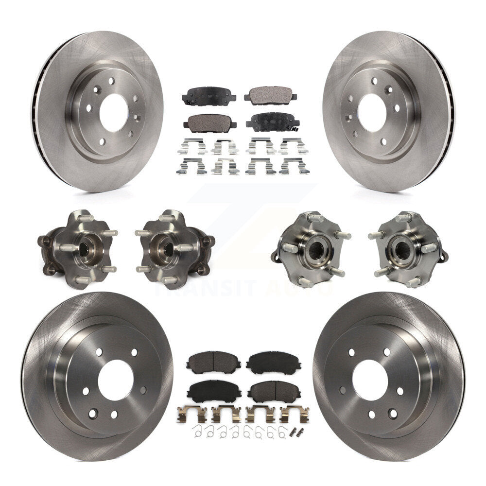 Kit de plaquettes de Rotor de frein, roulement de moyeu avant et arrière (10 pièces) pour Nissan Rogue Sport Qashqa
