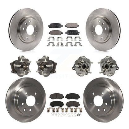 Kit de plaquettes de Rotor de frein, roulement de moyeu avant et arrière (10 pièces) pour Nissan Rogue Sport Qashqa