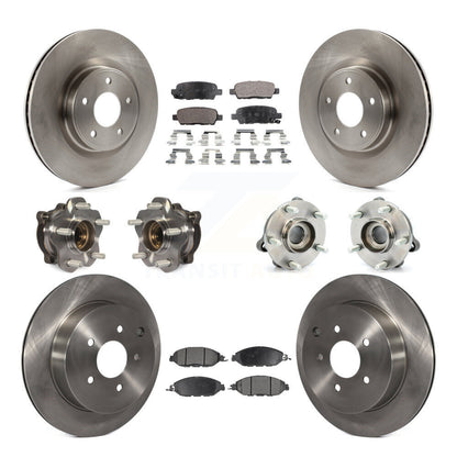 Kit de Rotor et de plaquettes de frein, roulement de moyeu avant et arrière (10 pièces) pour Nissan Pathfinder Muran