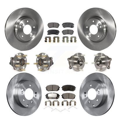 Kit de plaquettes de Rotor de frein, roulement de moyeu avant et arrière (10 pièces) pour moteur à gaz Hyundai Sonata