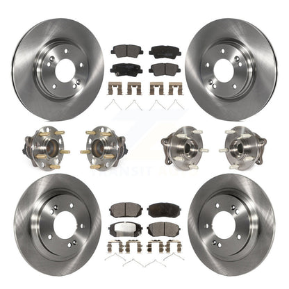 Kit de rotors et plaquettes de frein à disque, roulements de moyeu avant et arrière (10 pièces) pour Kia Optima