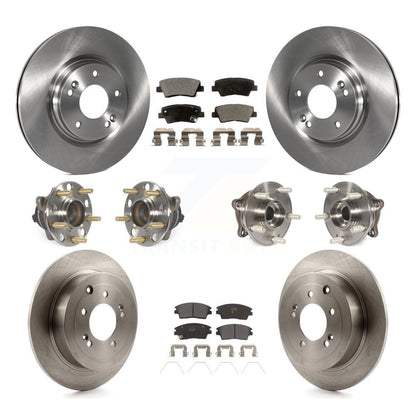 Kit de rotors et plaquettes de frein à disque, roulement de moyeu avant et arrière (10 pièces) pour Hyundai Tucson Ki
