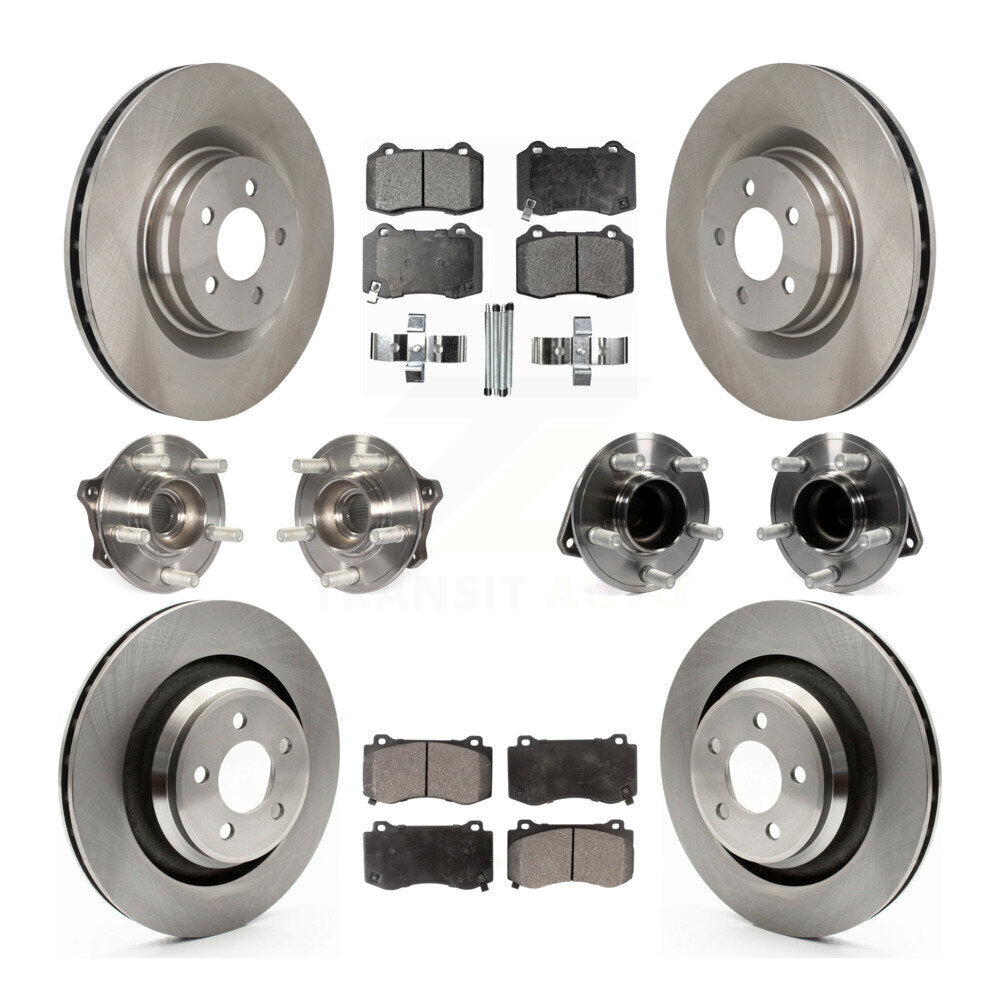 Kit de Rotor et de plaquettes de frein, roulement de moyeu avant et arrière (10 pièces) pour Dodge Charger Challenge