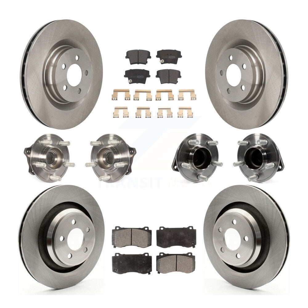 Kit de rotors et plaquettes de frein à disque, roulements de moyeu avant et arrière (10 pièces) pour Dodge Charger