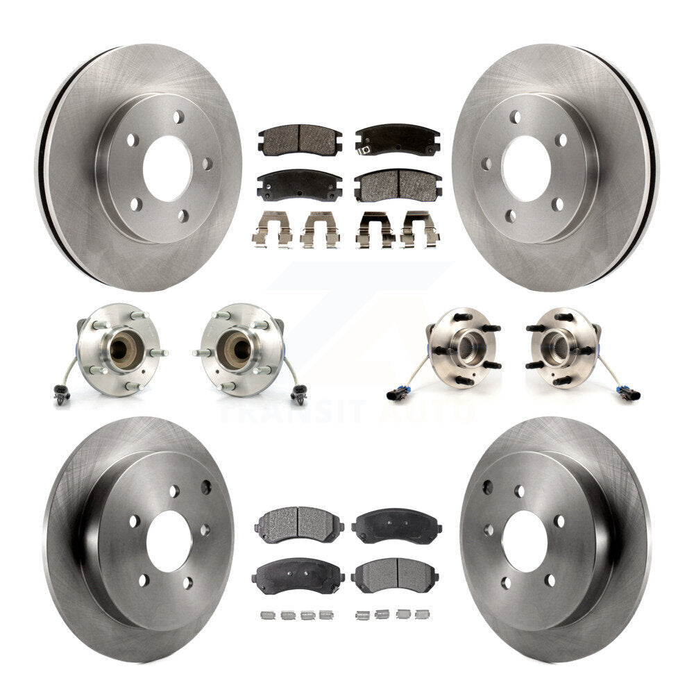 Kit de Rotor et plaquettes de frein à disque, roulement de moyeu avant et arrière (10 pièces) pour Buick Rendezvou