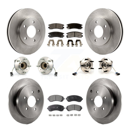 Kit de Rotor et plaquettes de frein à disque, roulement de moyeu avant et arrière (10 pièces) pour Buick Rendezvou