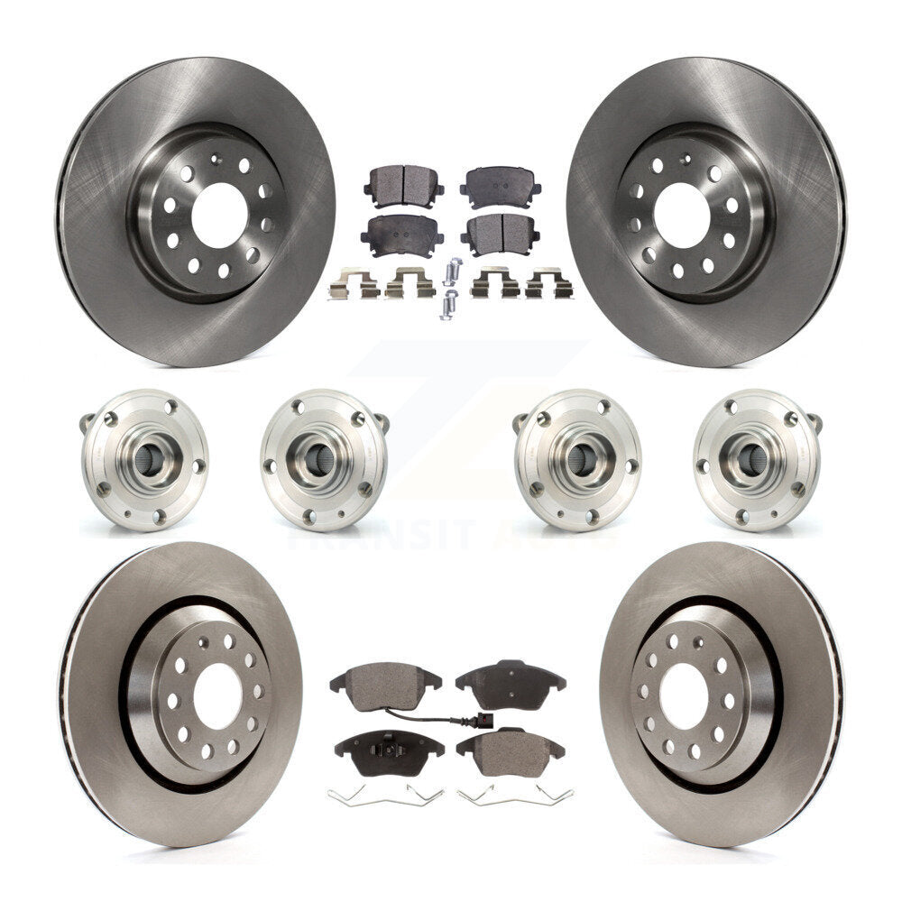 Kit de Rotor et de plaquettes de frein, roulement de moyeu avant et arrière (10 pièces) pour Volkswagen Passat CC AW
