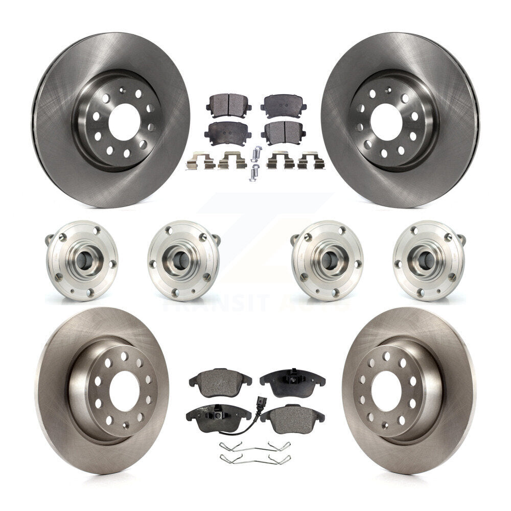 Kit de plaquettes de Rotor de frein, roulement de moyeu avant et arrière (10 pièces) pour Volkswagen Tiguan Audi Q