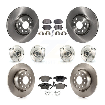 Kit de plaquettes de Rotor de frein, roulement de moyeu avant et arrière (10 pièces) pour Volkswagen Tiguan Audi Q