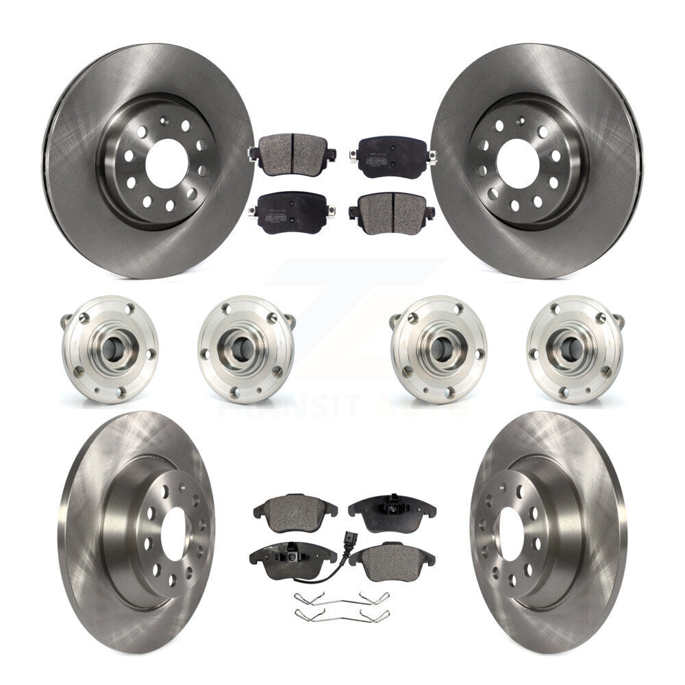 Kit de rotors et plaquettes de frein à disque, roulement de moyeu avant et arrière (10 pièces) pour Audi Q3 Quattr