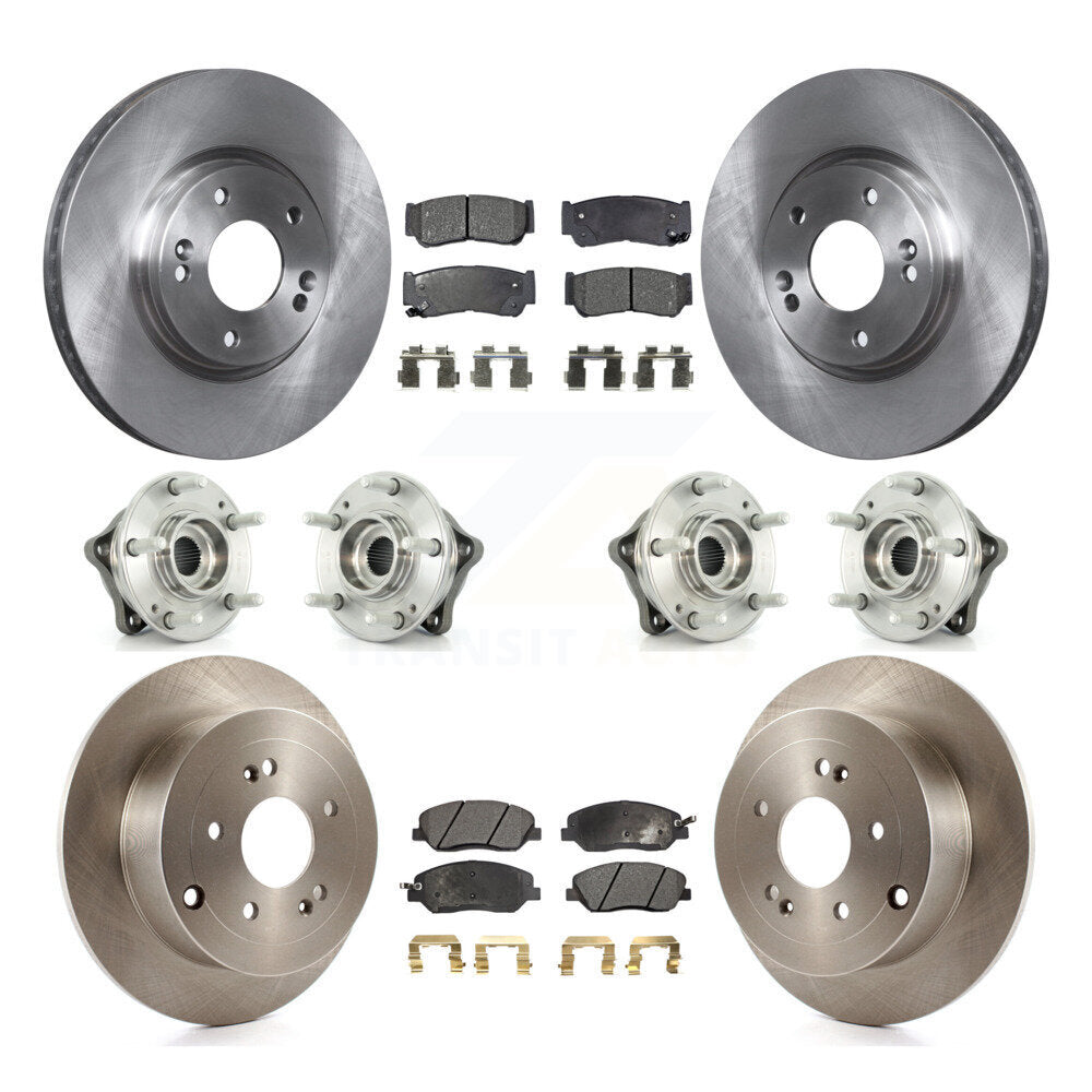 Kit de plaquettes de Rotor de frein, roulement de moyeu avant et arrière (10 pièces) pour Hyundai Santa Fe AW 07-09