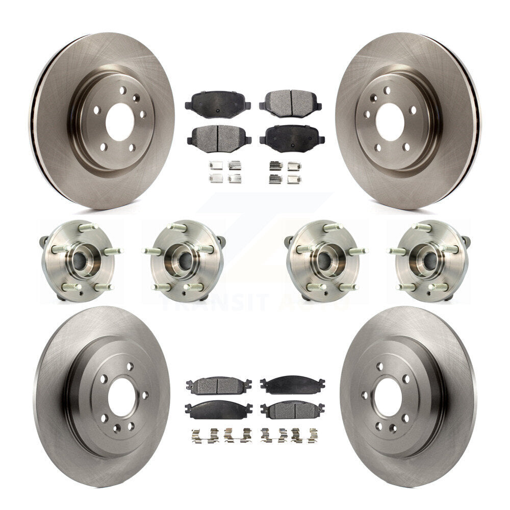 Kit de plaquettes de Rotor de frein à disque, roulement de moyeu avant et arrière (10 pièces) pour Lincoln MK 2009 – 2010