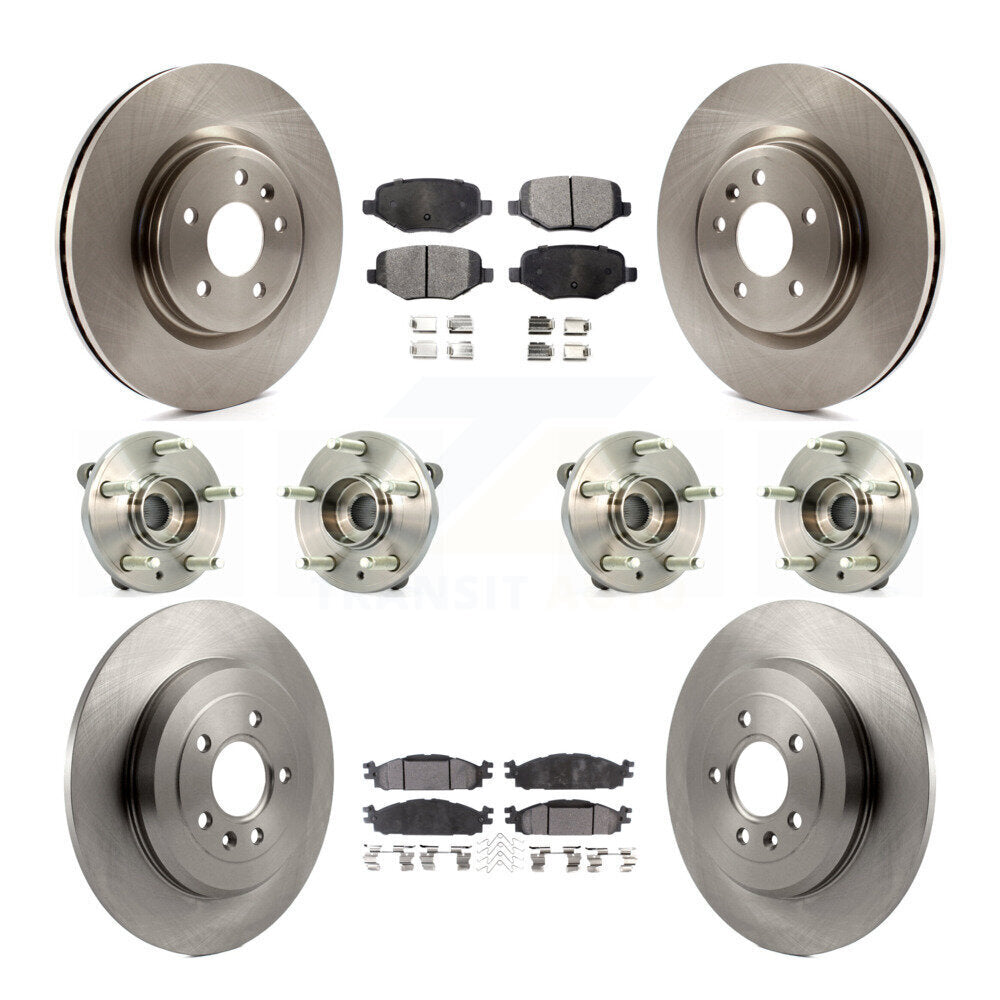 Kit de Rotor et de plaquettes de frein, roulement de moyeu avant et arrière (10 pièces) pour Ford Flex Taurus Lincol