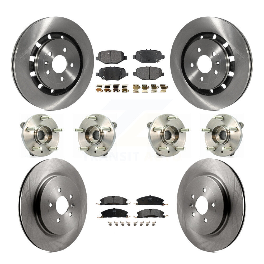 Kit de Rotor et de plaquettes de frein, roulement de moyeu avant et arrière (10 pièces) pour Ford Flex Taurus Lincol