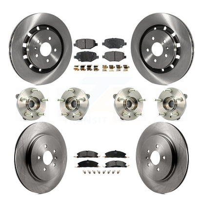 Kit de Rotor et de plaquettes de frein, roulement de moyeu avant et arrière (10 pièces) pour Ford Flex Taurus Lincol