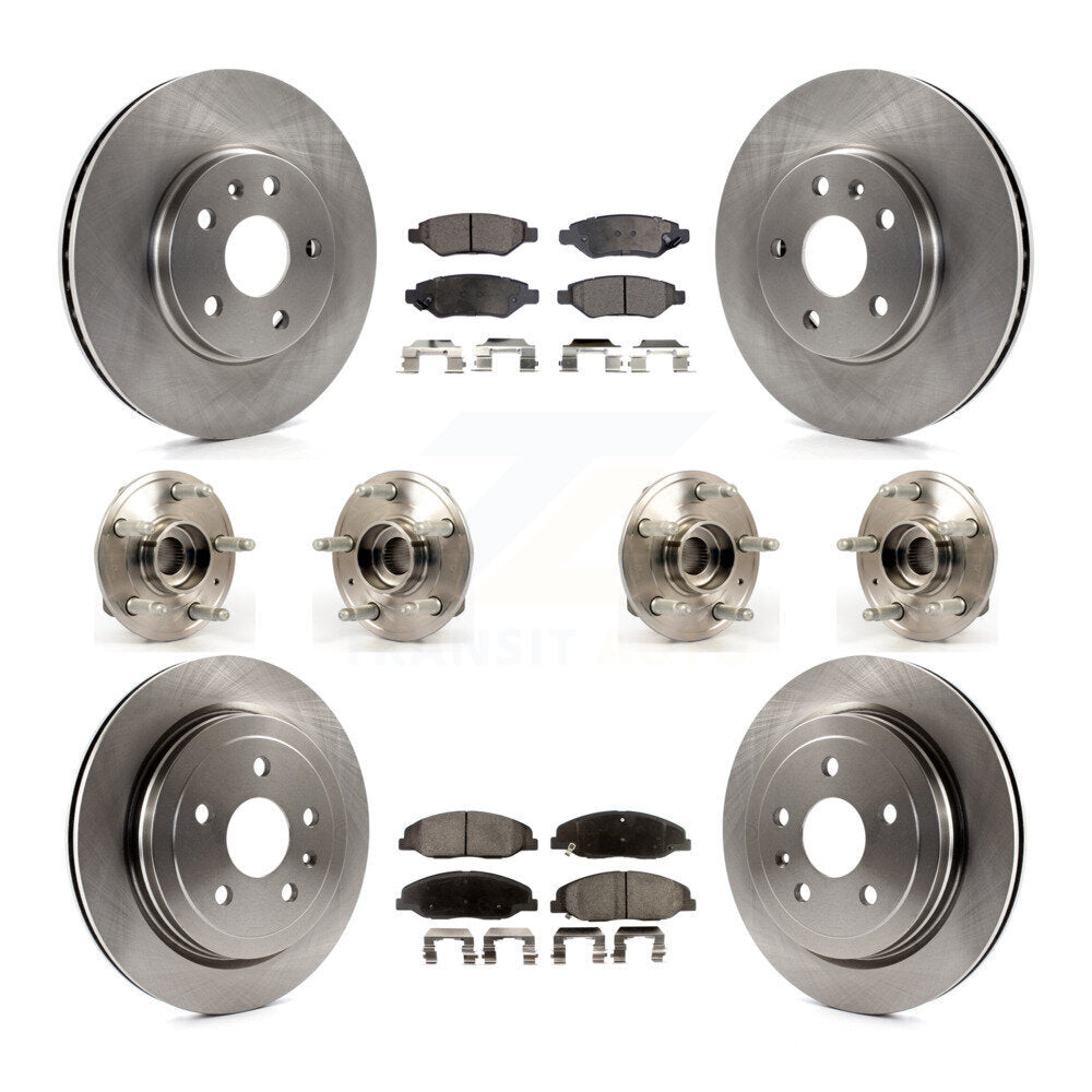 Kit de rotors et plaquettes de frein à disque, roulements de moyeu avant et arrière (10 pièces) pour Cadillac CTS