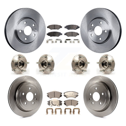 Kit de Rotor et plaquettes de frein à disque, roulement de moyeu avant et arrière (10 pièces) pour Chevrolet Camar