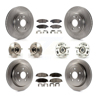 Kit de rotors et plaquettes de frein à disque, roulements de moyeu avant et arrière (10 pièces) pour Cadillac CTS