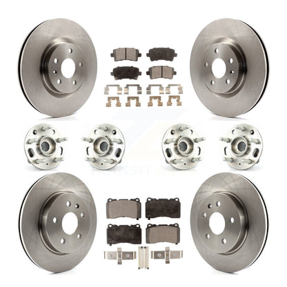 Kit de rotors et plaquettes de frein à disque, roulements de moyeu avant et arrière (10 pièces) pour Cadillac XTS