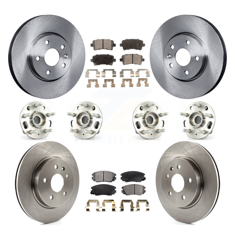 Kit de rotors et plaquettes de frein, roulement de moyeu avant et arrière (10 pièces) pour Chevrolet Malibu Impal