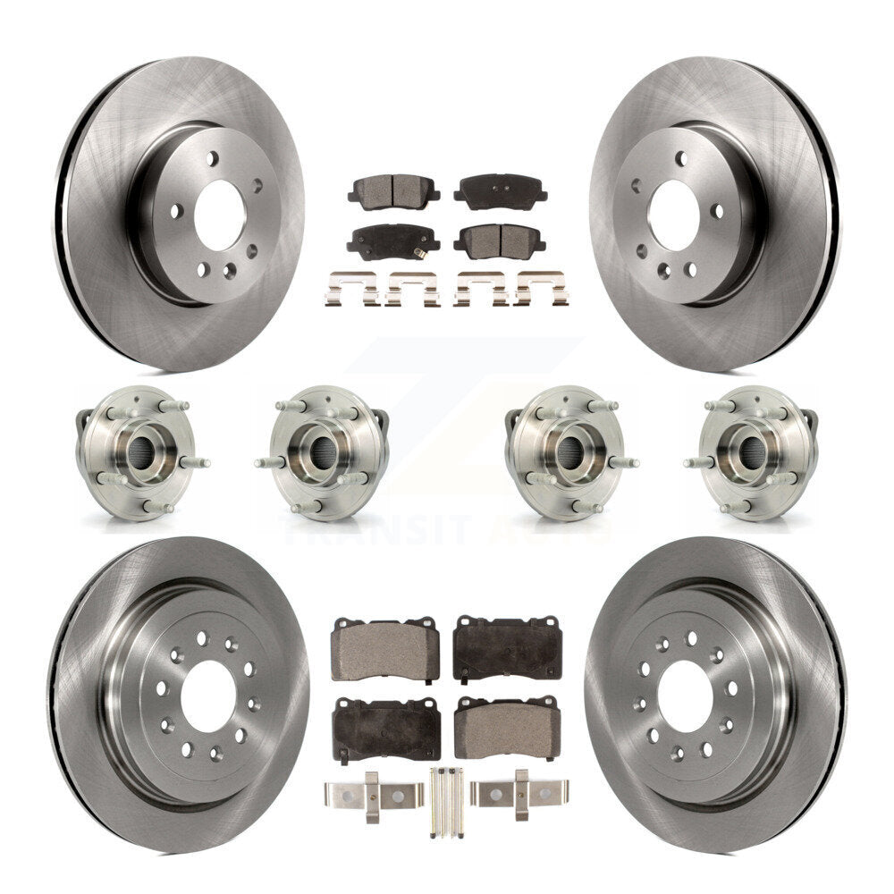 Kit de plaquettes de Rotor de frein, roulement de moyeu avant et arrière (10 pièces) pour Cadillac ATS AW 2013 – 2015