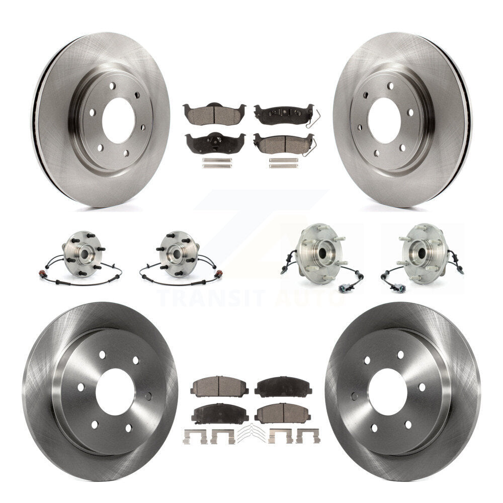 Kit de rotor et de plaquettes de frein, roulement de moyeu avant et arrière (10 pièces) pour INFINITI QX56 à partir de 04 0