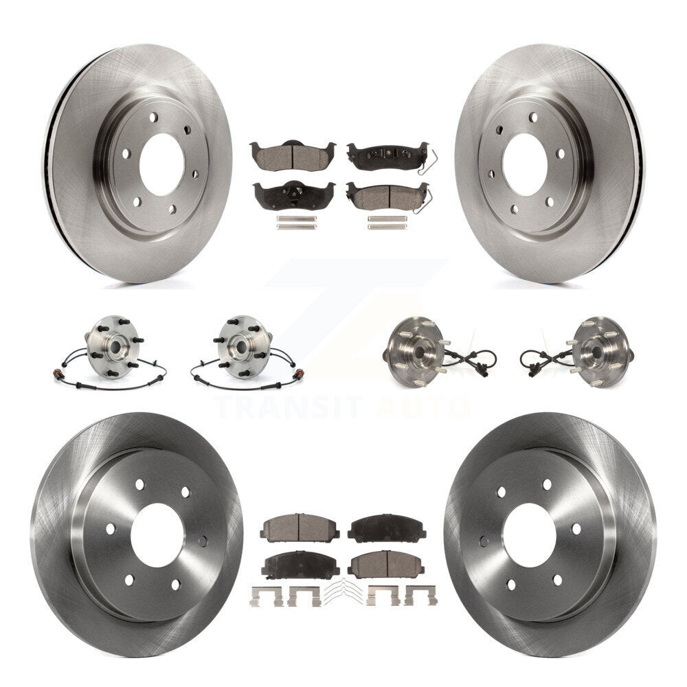 Kit de rotors et plaquettes de frein à disque, roulements de moyeu avant et arrière (10 pièces) pour Nissan Armada