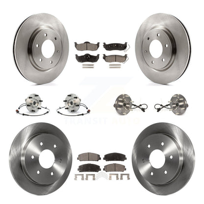 Kit de rotors et plaquettes de frein à disque, roulements de moyeu avant et arrière (10 pièces) pour Nissan Armada