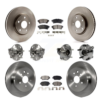 Kit de plaquettes de Rotor de frein, roulement de moyeu avant et arrière (10 pièces) pour Lexus IS250 C F Sport 14