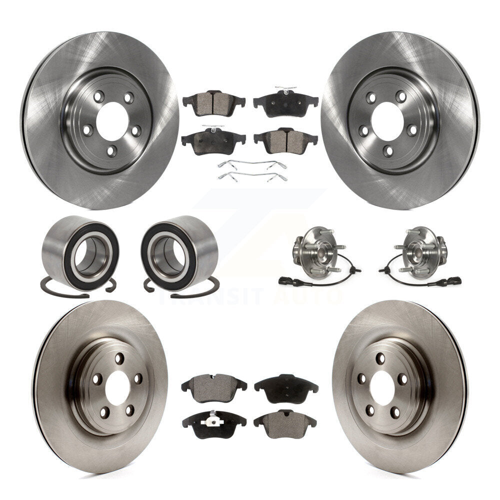 Kit de rotors et plaquettes de frein à disque, roulement de moyeu avant et arrière, 10 pièces, pour Jaguar X
